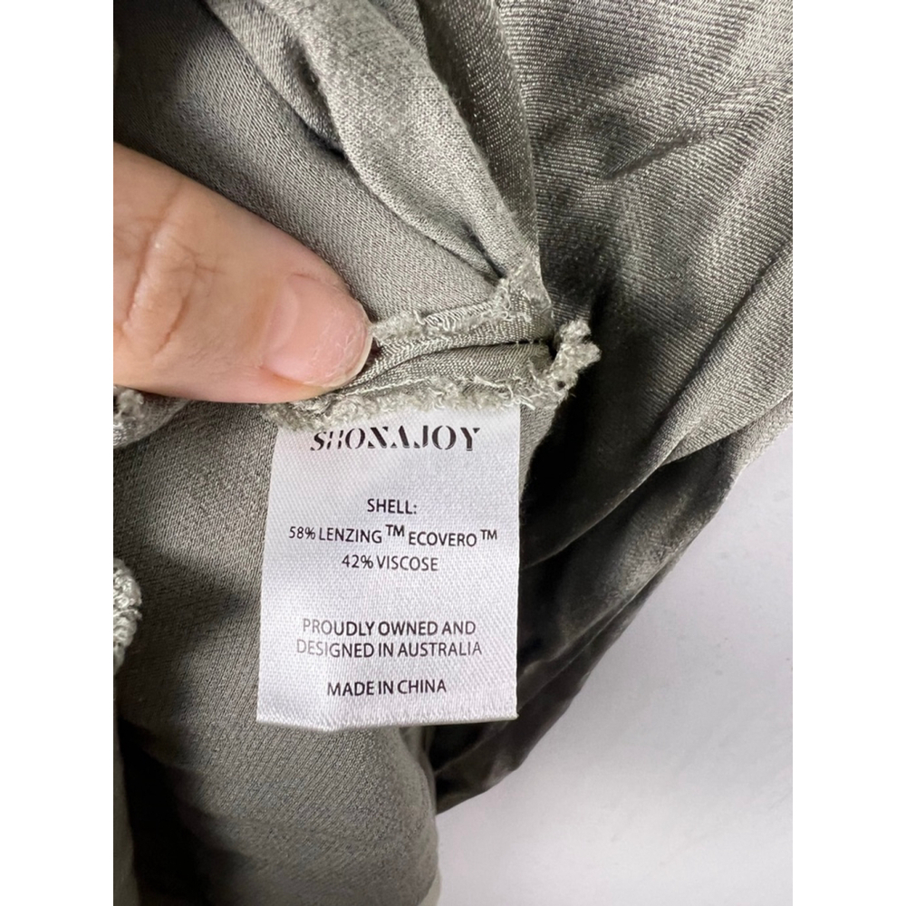 Shona Joy La Lune Bias Cut Midi Dress Size 6 Sage Satin Button Front Silky Forma - Picture 8 of 9